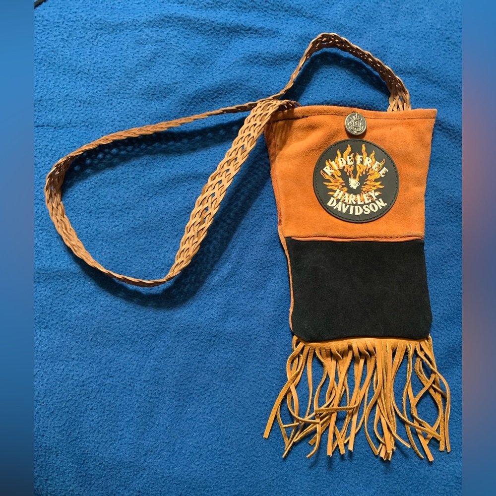 Suede bag with Fringe *upcycled*
